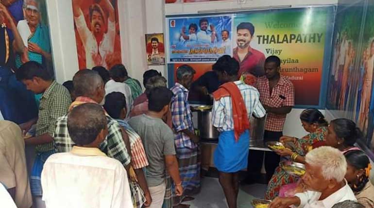 Free Food Distribution by Actor Vijay Fans Across Tamil Nadu Vilaiillavirunthagam